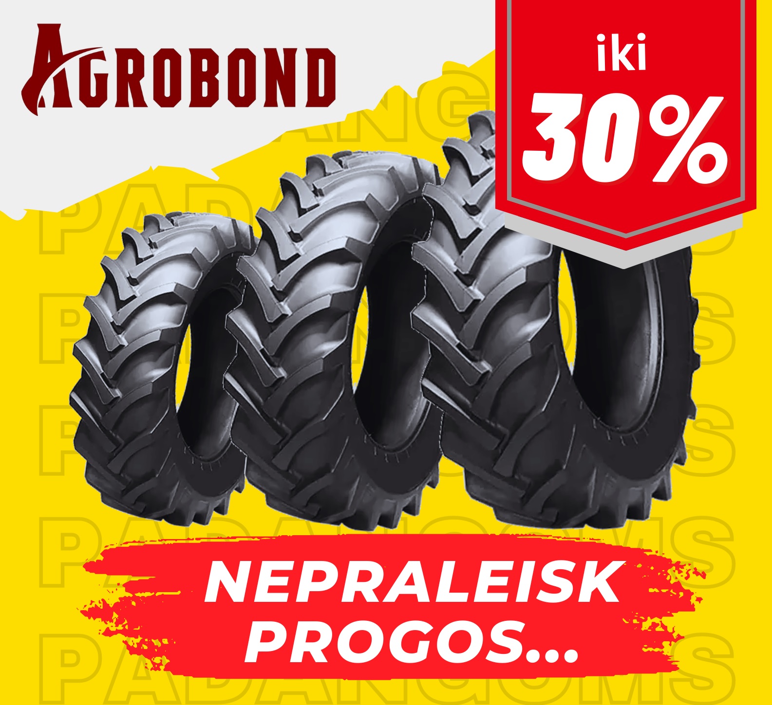Tractor tires - discount up to 30%